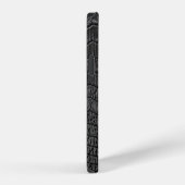 Coque iPhone 12 Noir lisse : Cuir Texture Élégance (Côté droit)