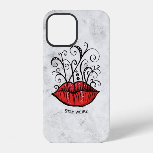 Coque iPhone 12 Nom de maquilleuse aux lèvres rouges (Verso)