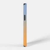 Coque iPhone 12 Nom de script manuscrit clair bleu orange dégradé (Côté droit)