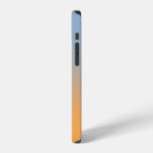 Coque iPhone 12 Nom de script manuscrit clair bleu orange dégradé (Côté gauche)