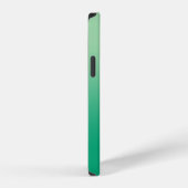 Coque iPhone 12 Nom de script manuscrit dégradé vert clair foncé (Côté droit)