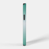 Coque iPhone 12 Nom manuscrit sarcelle fractal moderne (Côté droit)