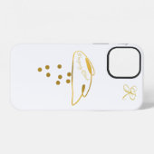 Coque iPhone 12 Nuage de prospérité chic Monogramme (Verso Horizontal)