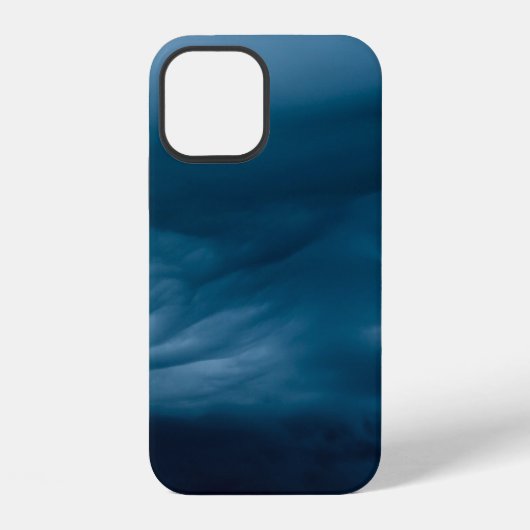 Coque iPhone 12 Nuages de cumulus bleus (Verso)