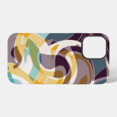 Coque iPhone 12 Objets géométriques abstraits graffiti effet grung (Verso Horizontal)
