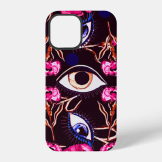 Coque iPhone 12 Oeil de montagne. Motif Abstrait