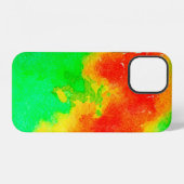 Coque iPhone 12 Œuvre d'art à texture riche abstraite. Modèle créa (Verso Horizontal)