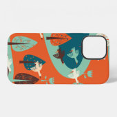 Coque iPhone 12 oies et forêt (Verso Horizontal)