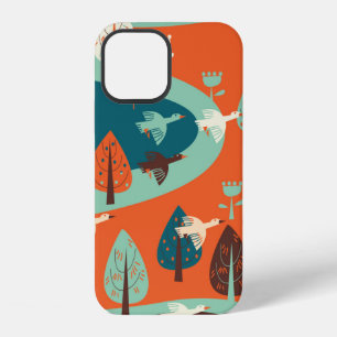 Coque iPhone 12 oies et forêt