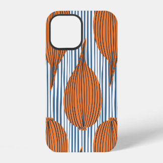 Coque iPhone 12 Oignons dessinés à la main, papier peint organique