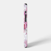 Coque iPhone 12 Orchidée : beauté rouge singulière. (Côté gauche)