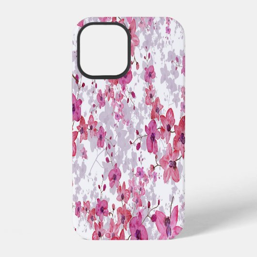 Coque iPhone 12 Orchidée : beauté rouge singulière. (Verso)