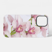 Coque iPhone 12 Orchidée Cymbidium Fleur Rose (Verso Horizontal)