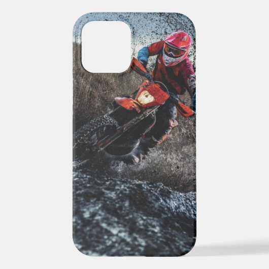 Coque iPhone 12 oreiller de motocross (Verso)