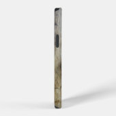 Coque iPhone 12 Ours Cute Stuffé Mur Rustique En Bois (Côté droit)