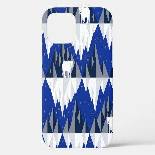 Coque iPhone 12 Ours polaire sur Iceberg Motif sans couture.