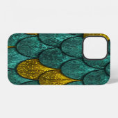 Coque iPhone 12 Oxyde Métallique : Texture des échelles de poisson (Verso Horizontal)