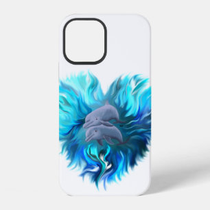 Coque iPhone 12 Paire de dauphins