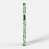 Coque iPhone 12 Pale Émeraude et Pistache Pavage Patchwork (Côté droit)