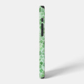 Coque iPhone 12 Pale Émeraude et Pistache Pavage Patchwork (Côté gauche)