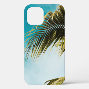 Coque iPhone 12 Palmier vert sous ciel bleu