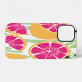 Coque iPhone 12 Pamplemousse & Feuilles : Tropical Vintage (Verso Horizontal)