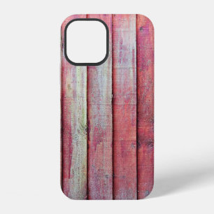 Coque iPhone 12 Panneau de clôture rouge verticalabstract,arrière-