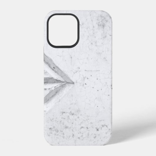 Coque iPhone 12 Panneau de flèche droite sur le mur (Verso)