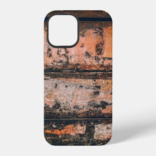 Coque iPhone 12 Panneau marron et orange (Verso)
