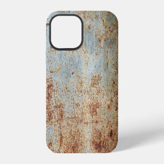 Coque iPhone 12 Panneau métallique rouillé, arrière - plan texturé