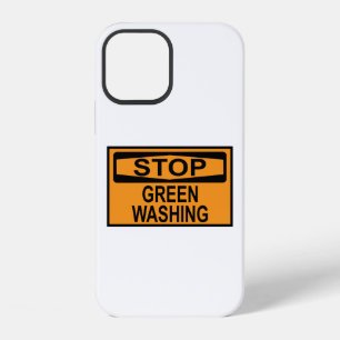 Coque iPhone 12 Panneau Stop au Greenwashing