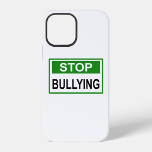 Coque iPhone 12 Panneau Stop au Harcèlement vert