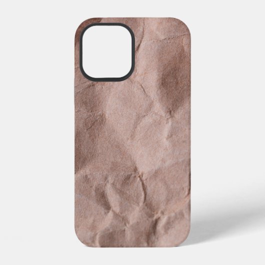 Coque iPhone 12 Papier froissé rustique (Verso)