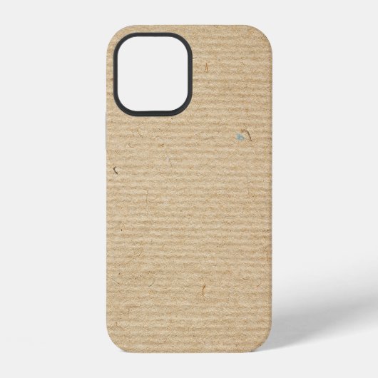 Coque iPhone 12 Papier Kraft Rustique : Fond Texturé. (Verso)
