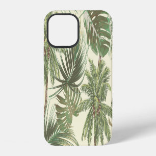 Coque iPhone 12 Papier peint de palmes Vintages Feuilles tropicale