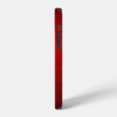 Coque iPhone 12 Papier rouge rubis brillant (Côté gauche)