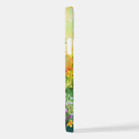 Coque iPhone 12 Papillon Bleu Orange ailes (Côté droit)