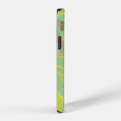 Coque iPhone 12 Papillon jaune bleu chic or (Côté droit)