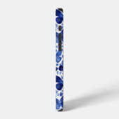 Coque iPhone 12 Papillons Aquarelle Bleue (Côté gauche)
