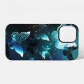 Coque iPhone 12 Papillons de nuit à la menthe (Verso Horizontal)