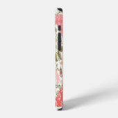 Coque iPhone 12 Papillons rose Patchwork sans couture (Côté gauche)