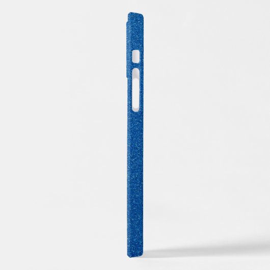 Coque iPhone 12 Parties scintillant Bleue, Étincelle, Arrière - pl (Côté gauche)