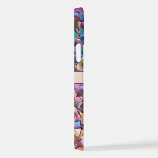 Coque iPhone 12 Parties scintillant Moderne Opal Collection Hologr (Côté droit)