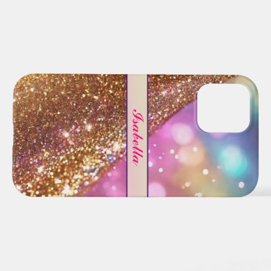 Coque iPhone 12 Parties scintillant Opal Collection Holographique (Verso Horizontal)