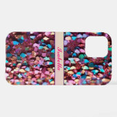 Coque iPhone 12 Parties scintillant Opal Collection holographique  (Verso Horizontal)