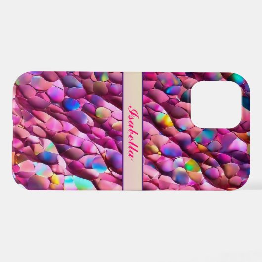 Coque iPhone 12 Parties scintillant Opal Holographique Collection  (Verso Horizontal)