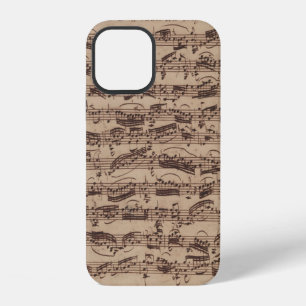 Coque iPhone 12 Partition antique de musique Manuscrit de Bach