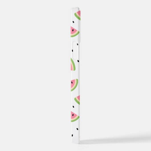Coque iPhone 12 Pastèque rose, Graines de pastèque, Motif d'été (Côté droit)
