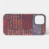 Coque iPhone 12 Patchwork bohème : conception transparente dessiné (Verso Horizontal)