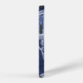 Coque iPhone 12 Patchwork Indigo : Élégance à Carreaux Texturés (Côté droit)